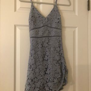Blue Lace Asymmetrical Dress from Abercrombie & Fitch